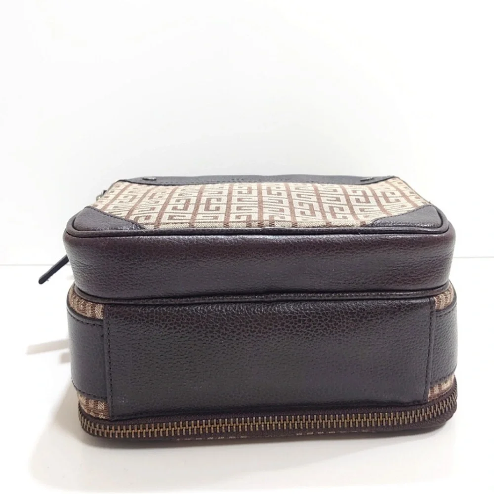 Authentic Rare Givenchy Canvas & Leather Crossbody with G Monogram +COA
